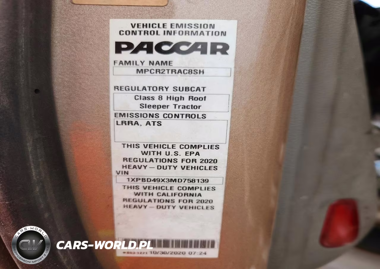 2021 Peterbilt 579 VIN:1XPBD49X3MD758139 - 10