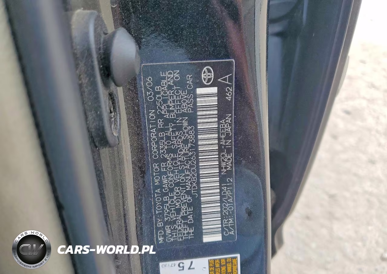 2006 Toyota Prius Base VIN:JTDKB20U263173883 - 12