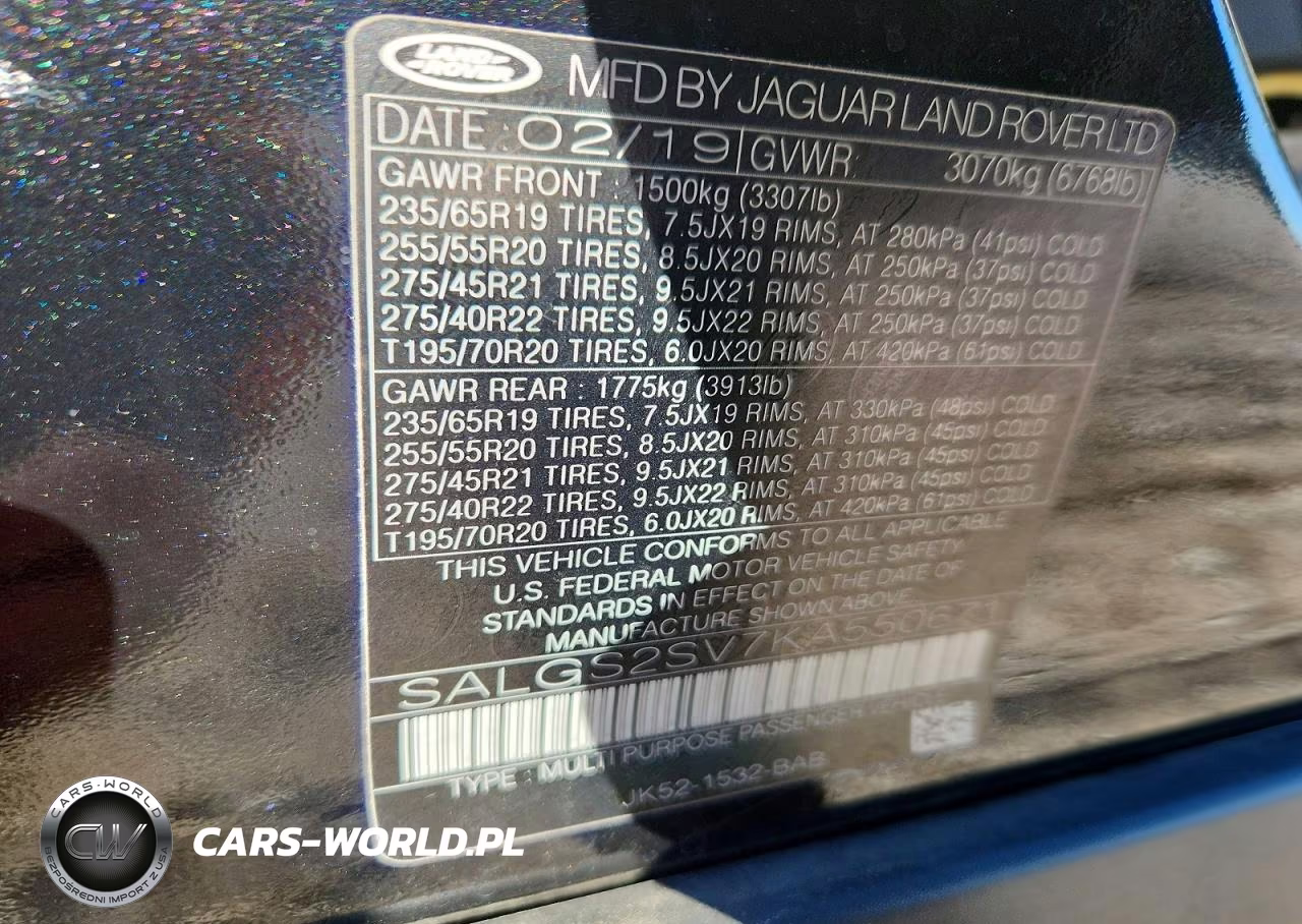 2019 Land Rover Range Rover Hse VIN:SALGS2SV7KA550671 - 13