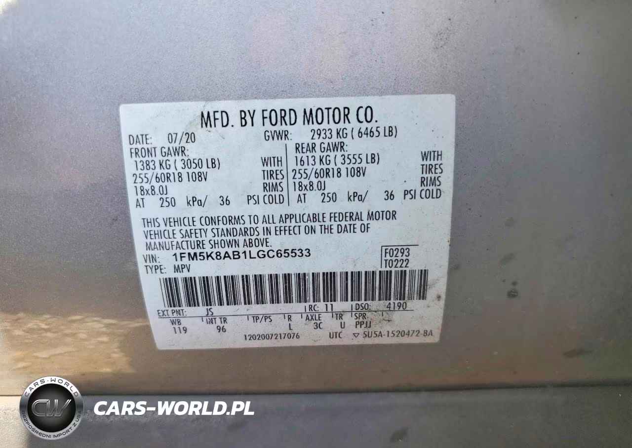 2020 Ford Explorer Police Interceptor VIN:1FM5K8AB1LGC65533 - 13