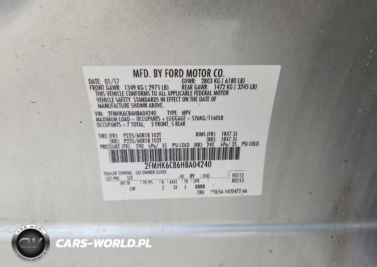 2017 Ford Flex Sel VIN:2FMHK6C86HBA04240 - 13