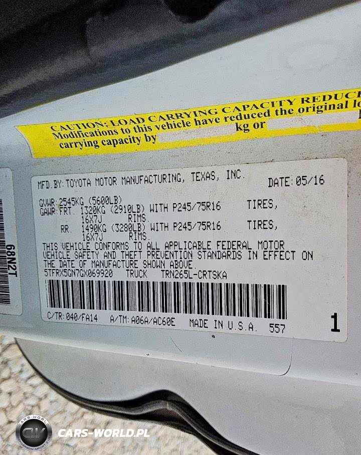 2016 Toyota Tacoma Sr VIN:5TFRX5GN7GX069920 - 12