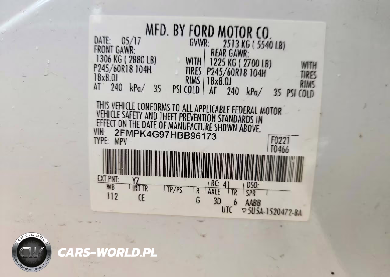 2017 Ford Edge Se VIN:2FMPK4G97HBB96173 - 12