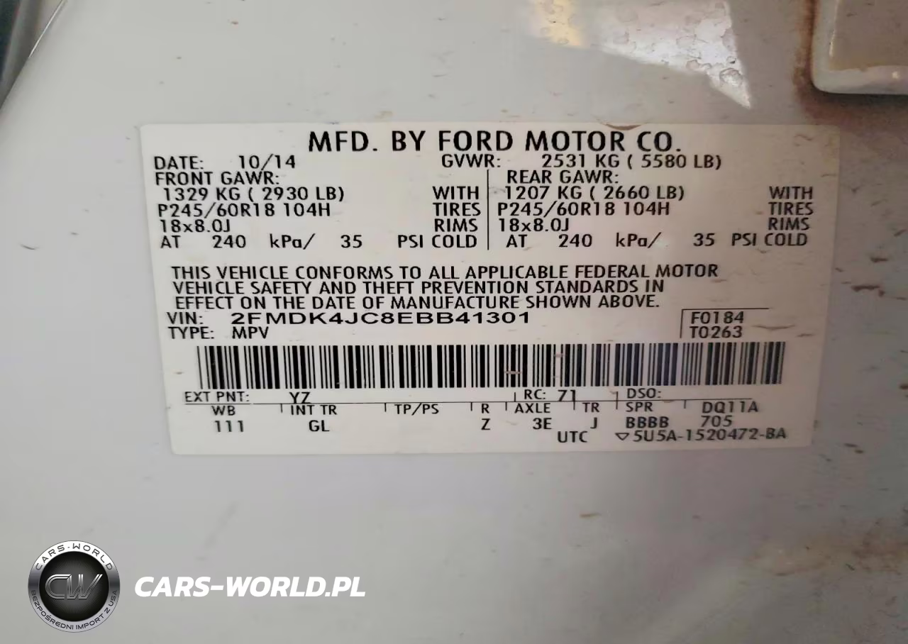 2014 Ford Edge Sel VIN:2FMDK4JC8EBB41301 - 12