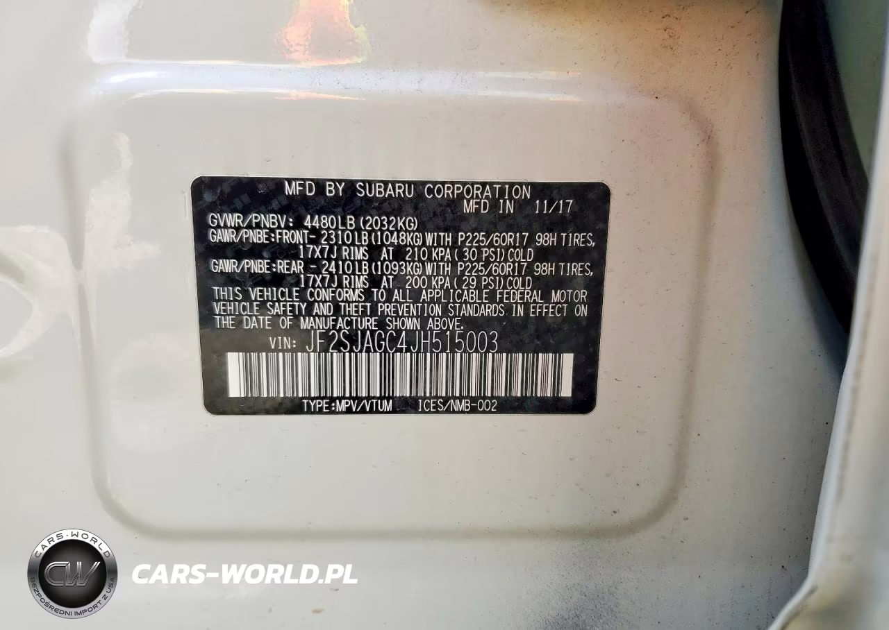 2018 Subaru Forester 2.5I Premium VIN:JF2SJAGC4JH515003 - 13