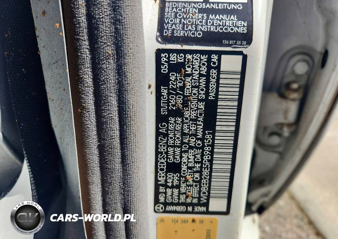 1993 Mercedes-Benz 300 D VIN:WDBEB28E5PB981581 - 12