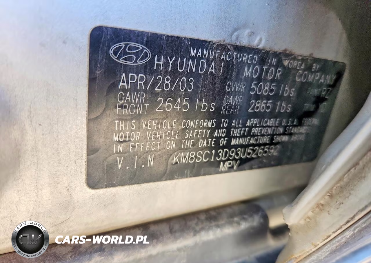 2003 Hyundai Santa Fe Gls VIN:KM8SC13D93U526592 - 12