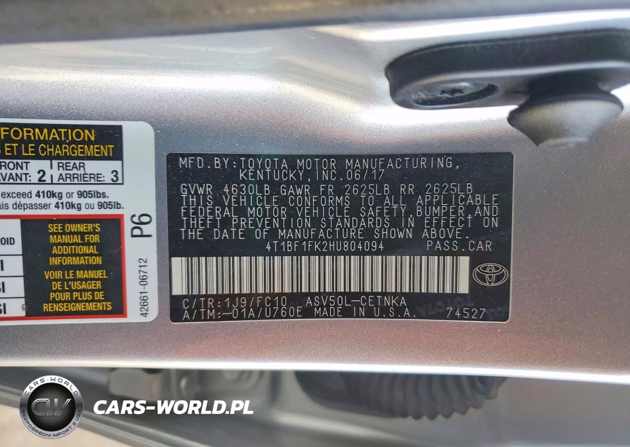 2017 Toyota Camry Le VIN:4T1BF1FK2HU804094 - 12