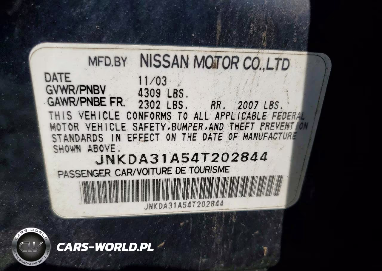 2004 Infiniti I35 Base VIN:JNKDA31A54T202844 - 12