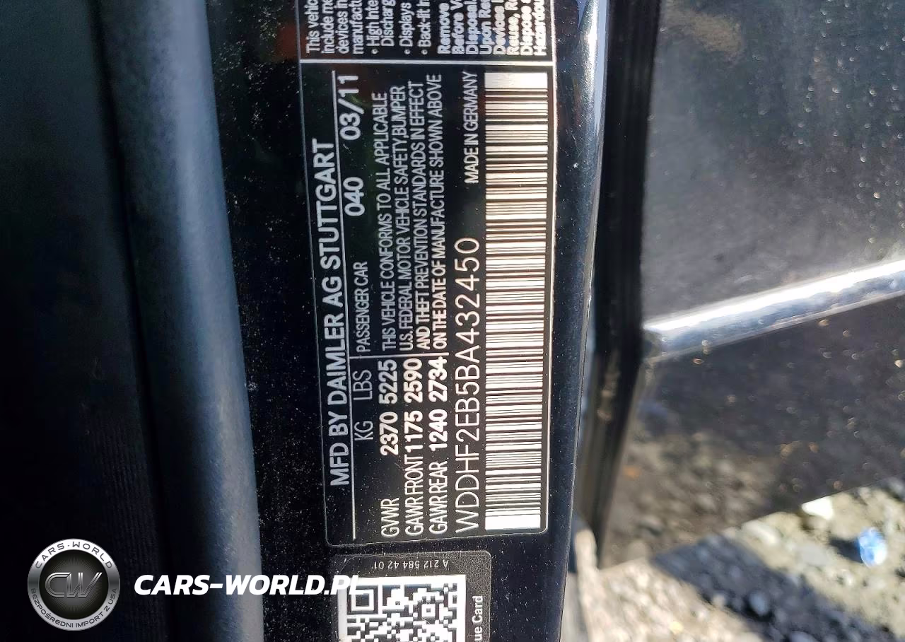 2011 Mercedes-Benz E-Class VIN:WDDHF2EB5BA432450 - 12