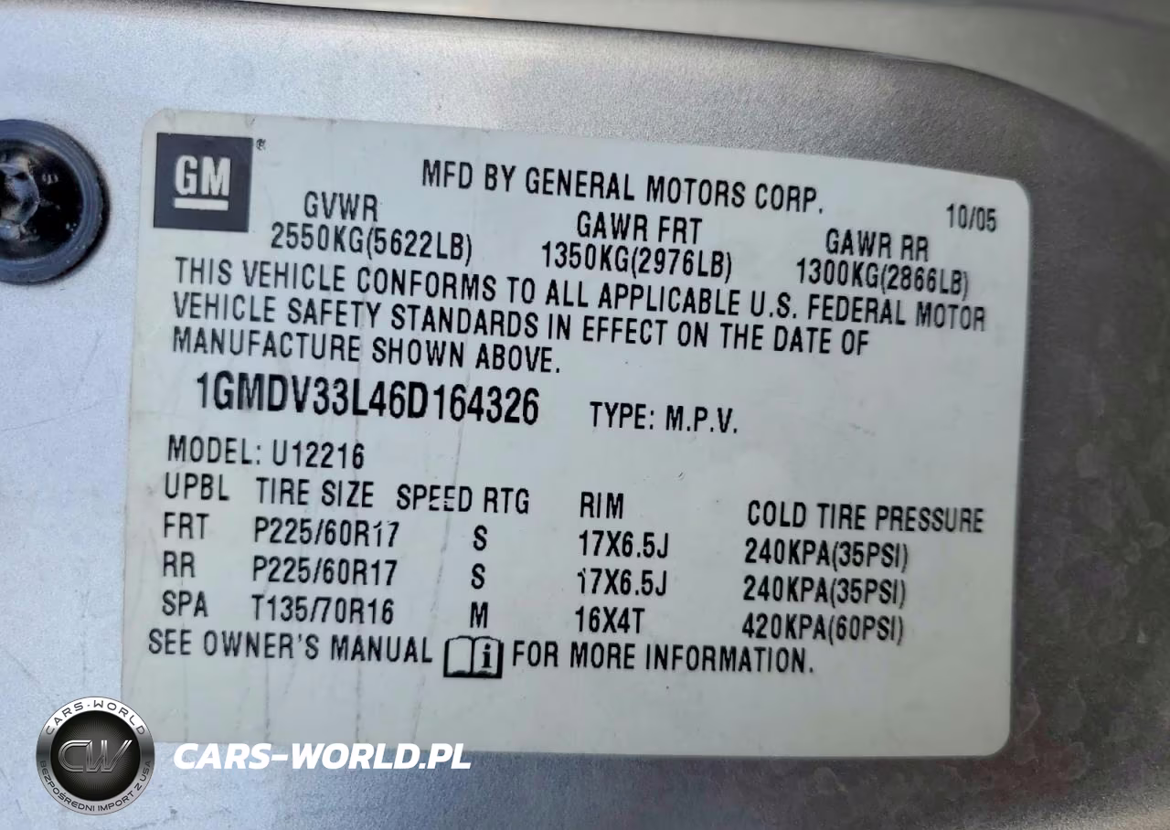 2006 Pontiac Montana Sv6 VIN:1GMDV33L46D164326 - 12