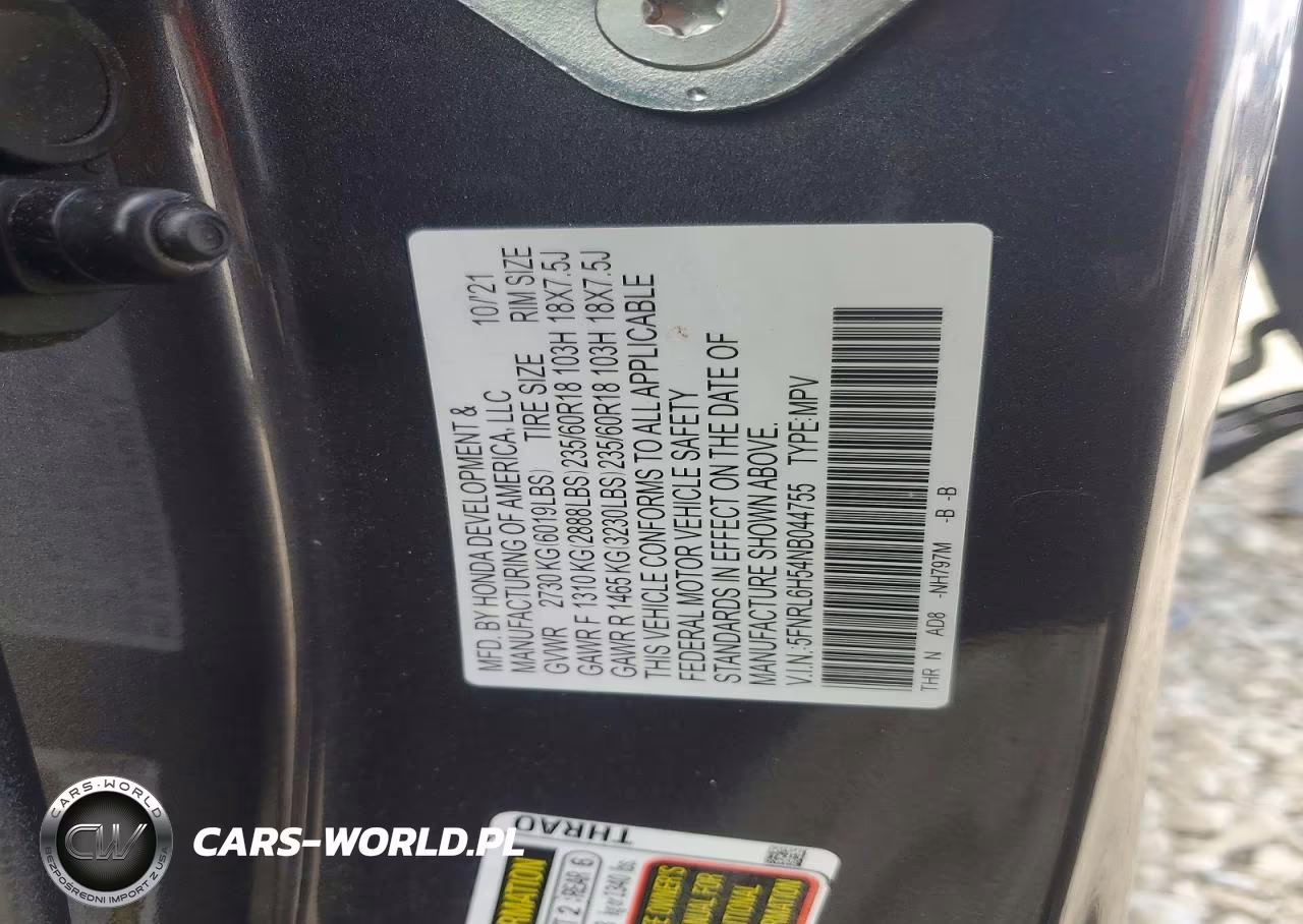 2022 Honda Odyssey Ex VIN:5FNRL6H54NB044755 - 13
