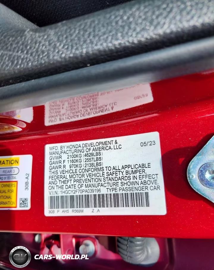 2023 Honda Accord Hybrid Sport-L VIN:1HGCY2F70PA039196 - 12
