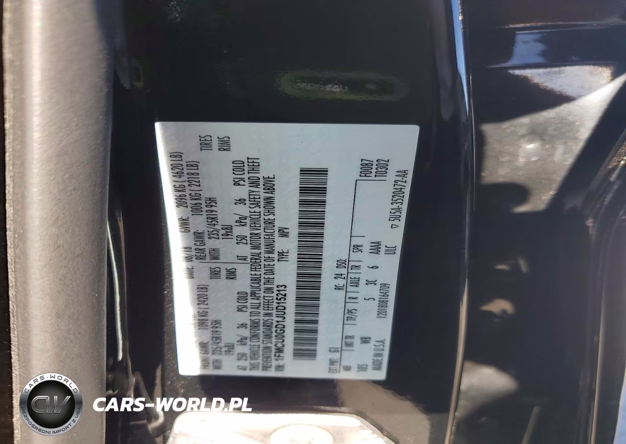 2018 Ford Escape Se VIN:1FMCU0GD1JUD15213 - 13