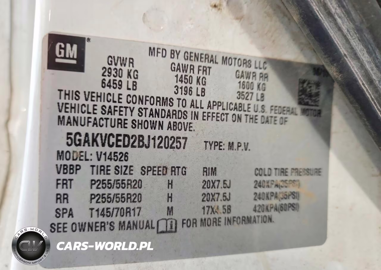 2011 Buick Enclave Cxl VIN:5GAKVCED2BJ120257 - 13