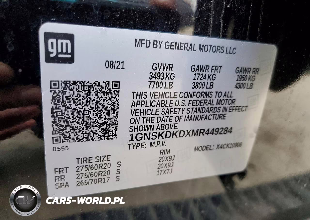 2021 Chevrolet Suburban K1500 Z71 VIN:1GNSKDKDXMR449284 - 13