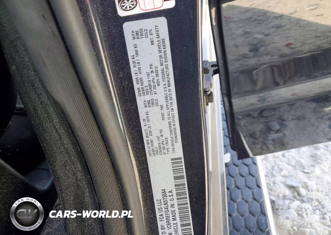 2020 Ram 1500 Big Horn VIN:1C6RREFG4LN373684 - 12