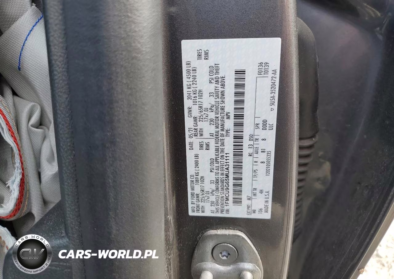 2021 Ford Escape Se VIN:1FMCU9G65MUA31111 - 14