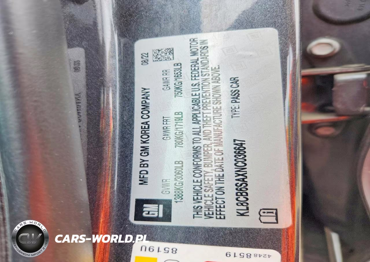 2022 Chevrolet Spark Ls VIN:KL8CB6SAXNC036647 - 13