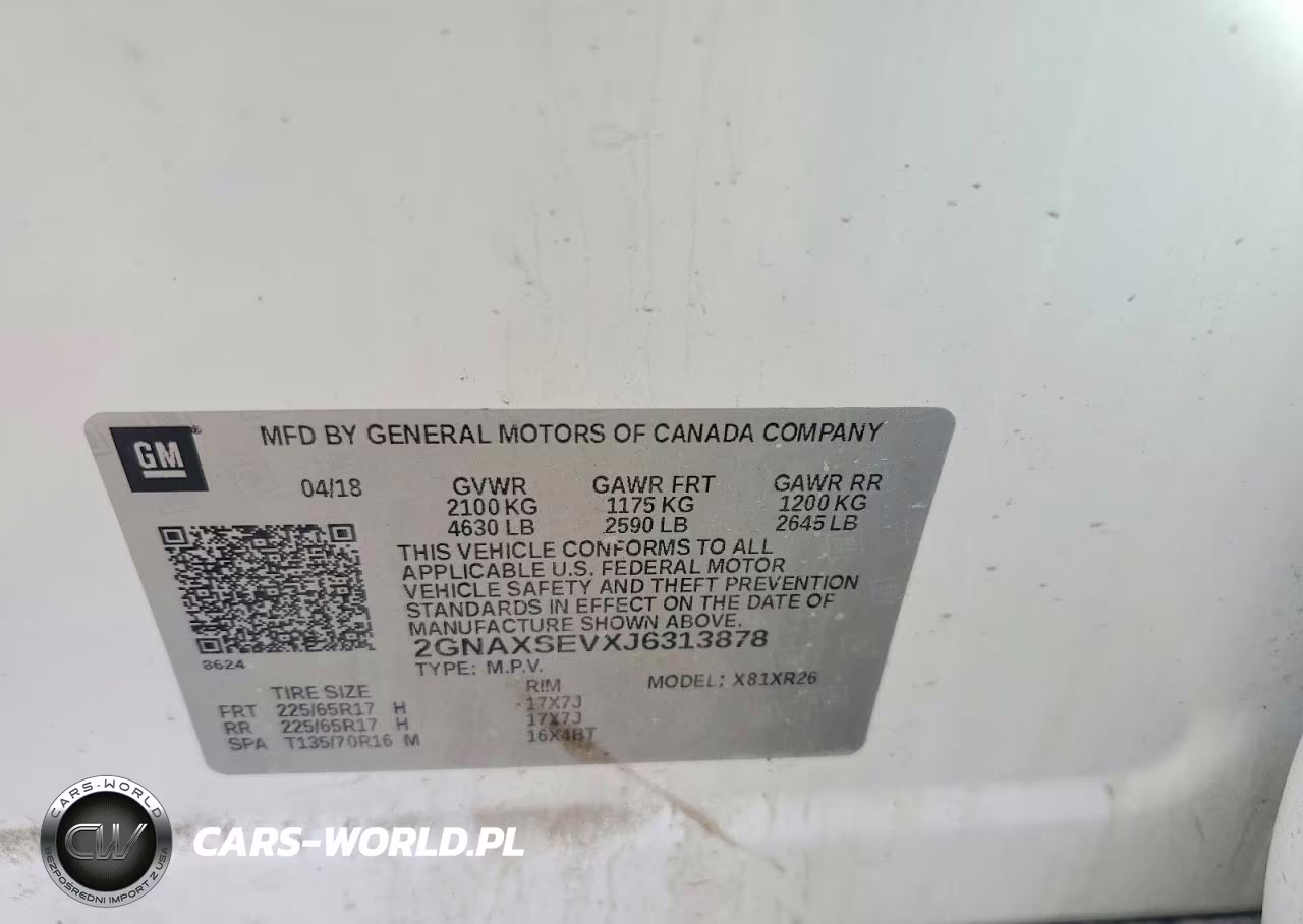 2018 Chevrolet Equinox Lt VIN:2GNAXSEVXJ6313878 - 13