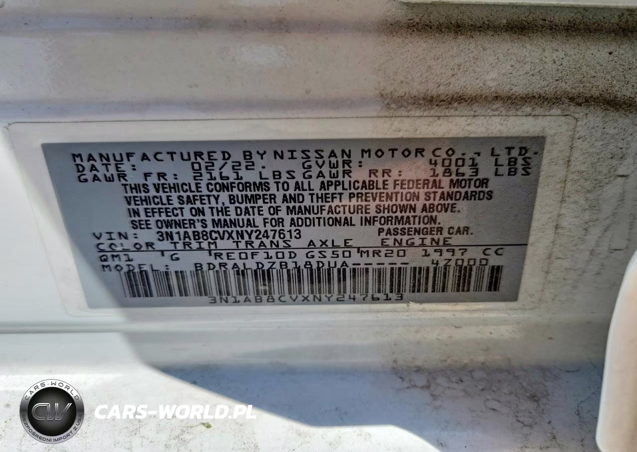 2022 Nissan Sentra Sv VIN:3N1AB8CVXNY247613 - 12