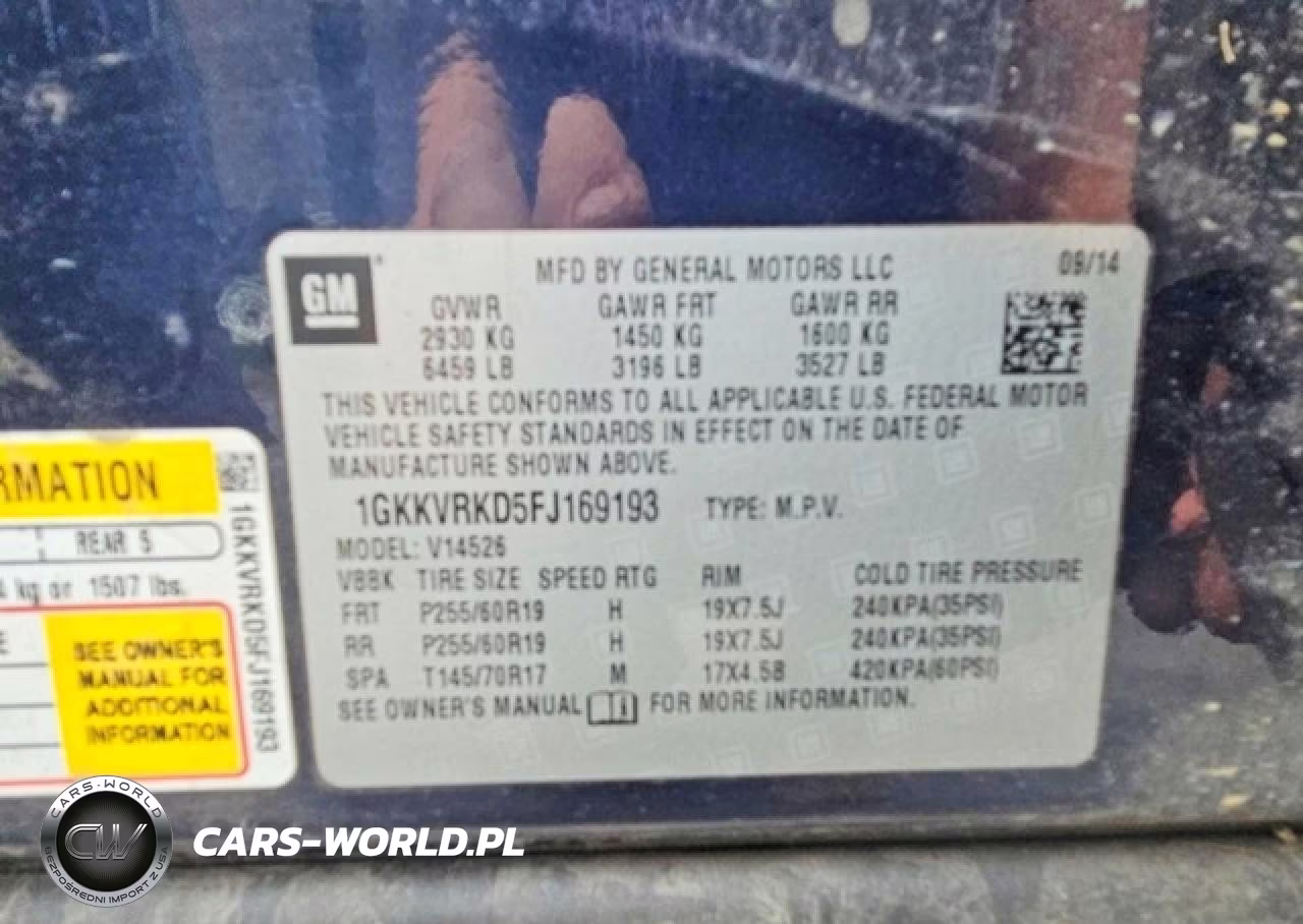 2015 GMC Acadia Slt-1 VIN:1GKKVRKD5FJ169193 - 11