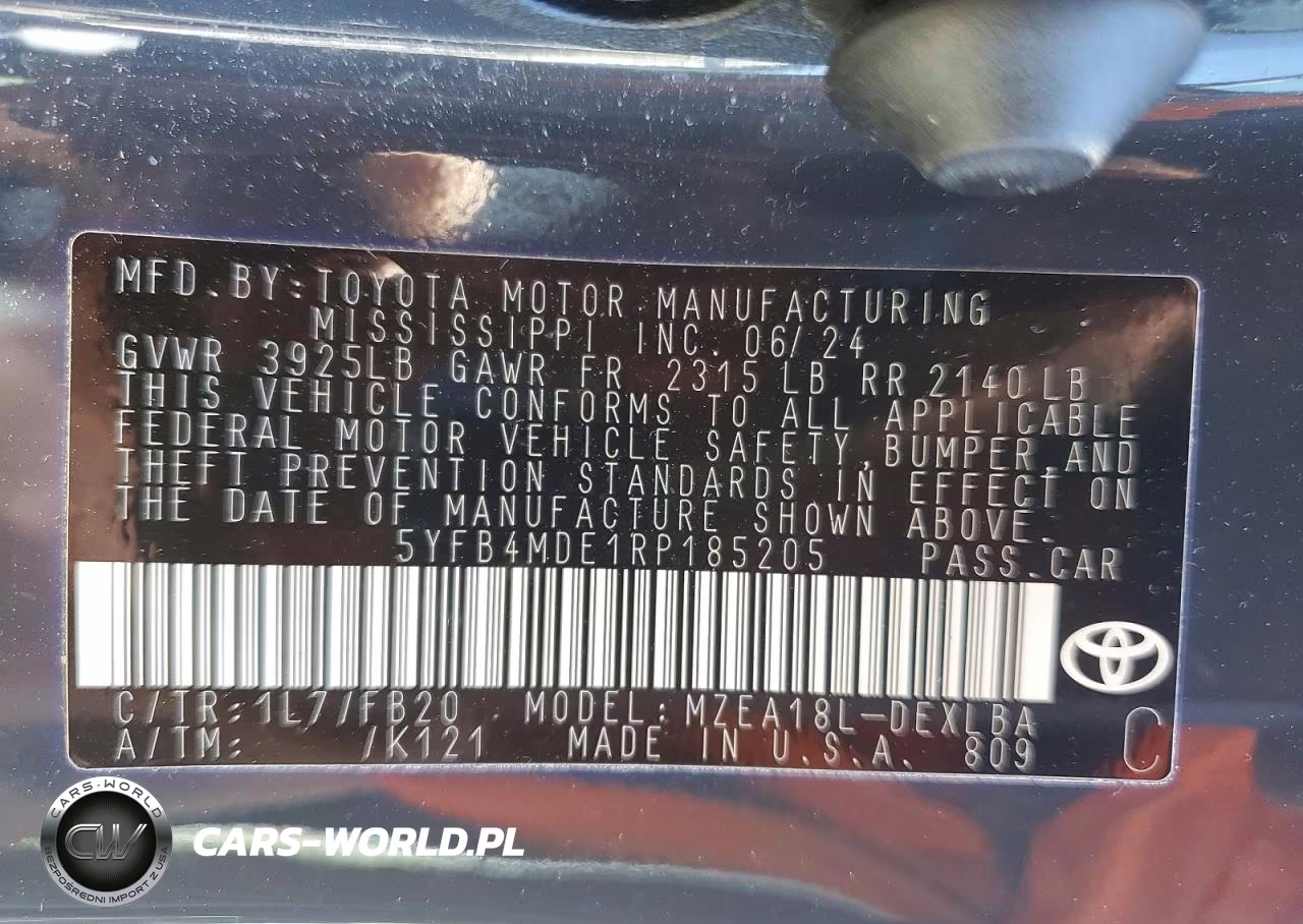 2024 Toyota Corolla Le VIN:5YFB4MDE1RP185205 - 13