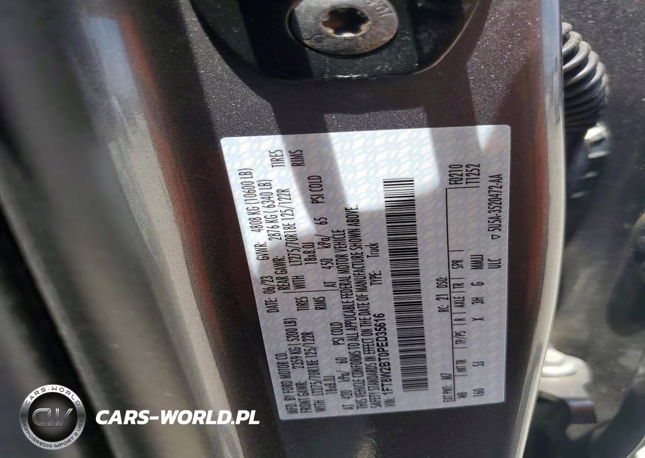 2023 Ford F250 Super Duty VIN:1FT8W2BT0PED35616 - 12