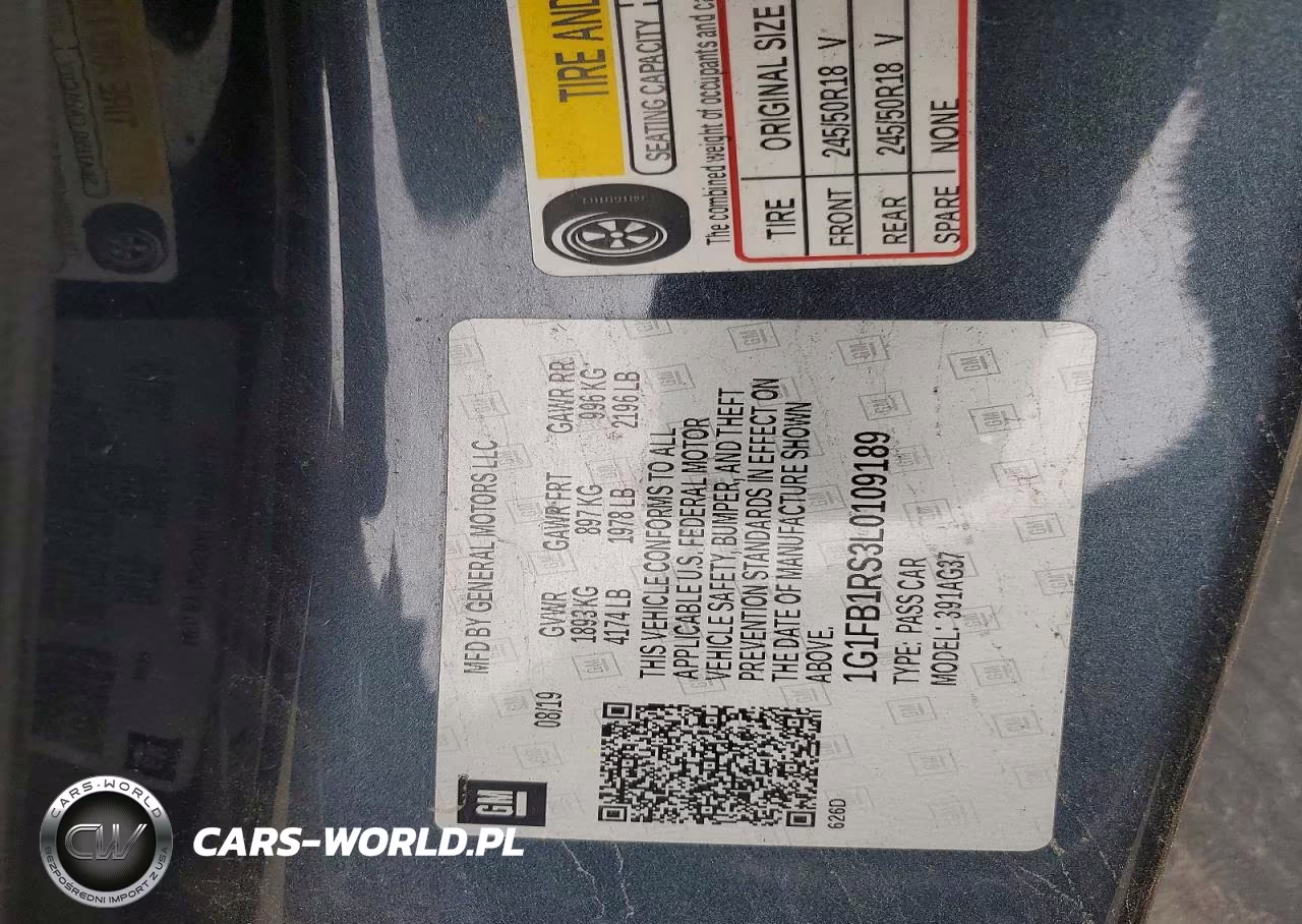 2020 Chevrolet Camaro Ls VIN:1G1FB1RS3L0109189 - 12