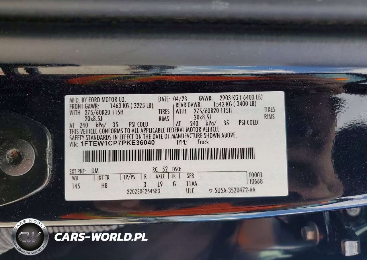 2023 Ford F150 Supercrew VIN:1FTEW1CP7PKE36040 - 13