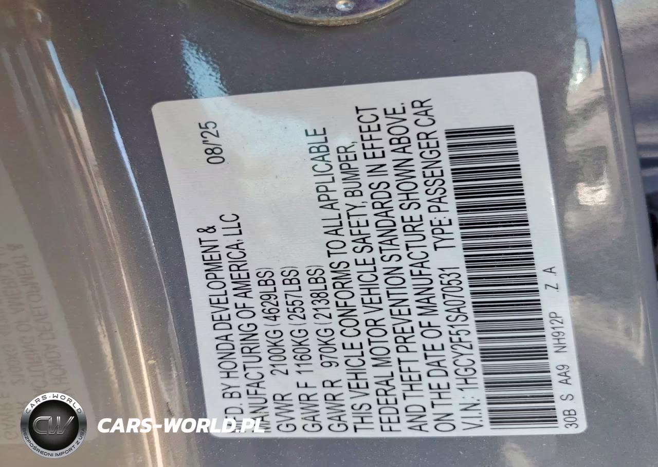 2025 Honda Accord Hybrid Sport VIN:1HGCY2F51SA070531 - 12