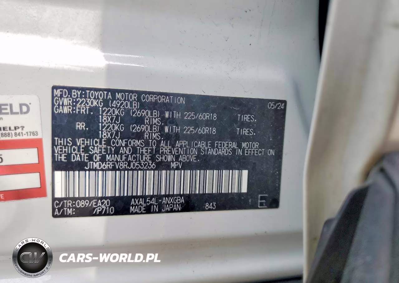2024 Toyota Rav4 Limited VIN:JTMD6RFV8RJ053236 - 12
