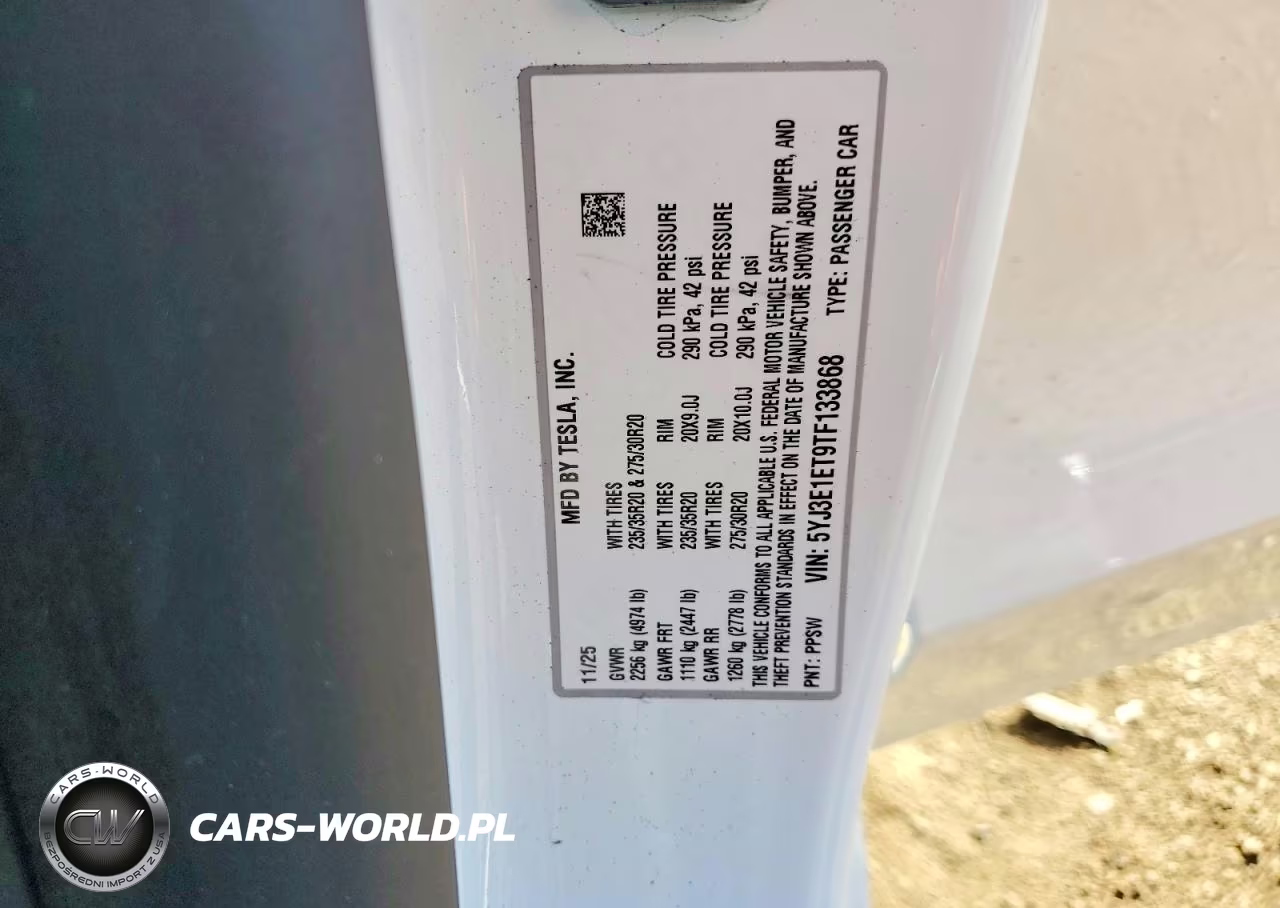 2026 Tesla Model 3 VIN:5YJ3E1ET9TF133868 - 12