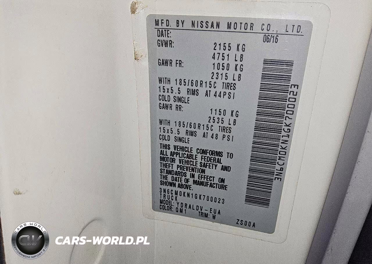 2016 Nissan Nv200 S VIN:3N6CM0KN1GK700023 - 13