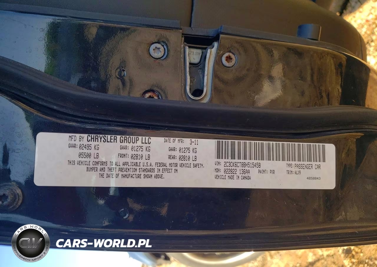2011 Chrysler 300C VIN:2C3CK6CT8BH515458 - 12