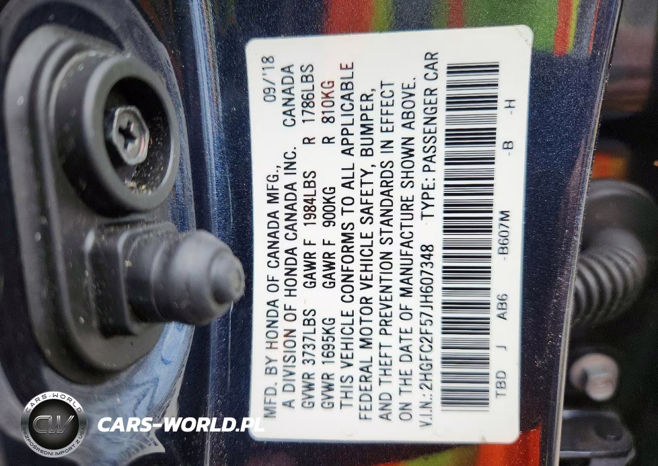 2018 Honda Civic Lx VIN:2HGFC2F57JH607348 - 12