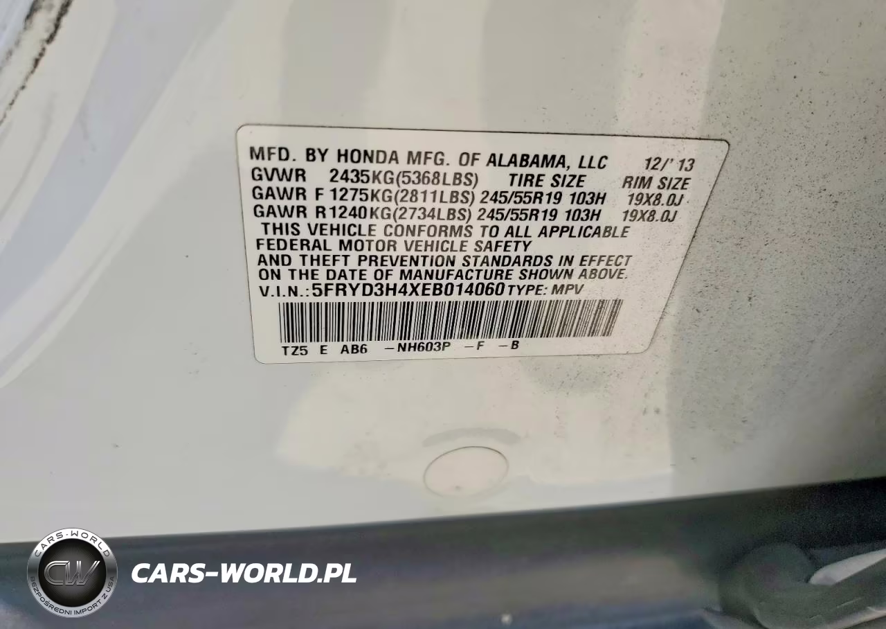 2014 Acura Mdx Technology VIN:5FRYD3H4XEB014060 - 14