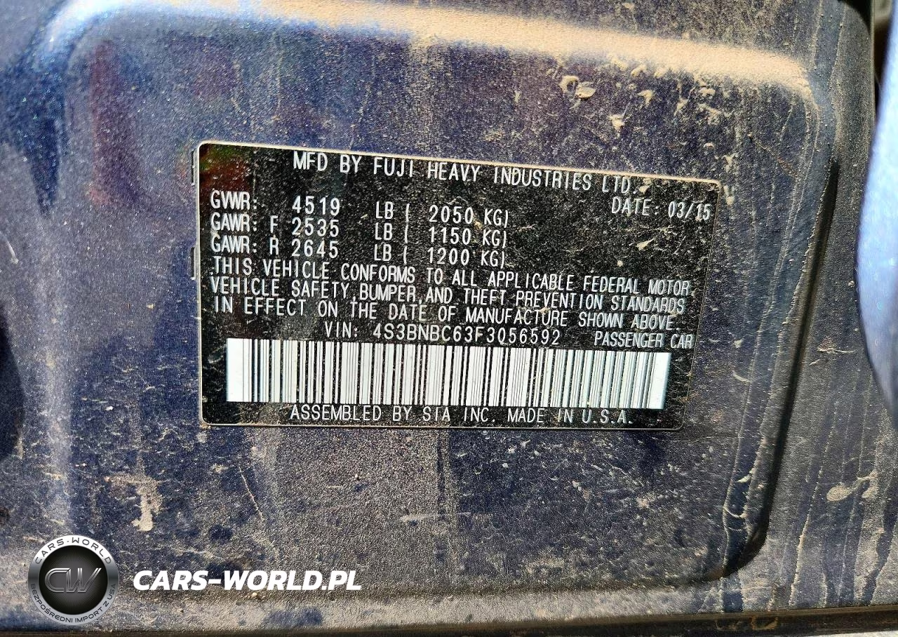 2015 Subaru Legacy 2.5I Premium VIN:4S3BNBC63F3056592 - 13