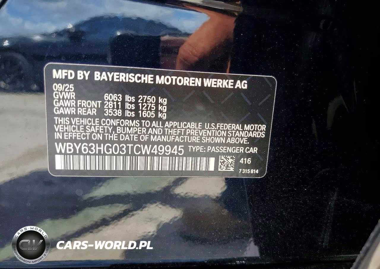 2026 BMW I5 Edrive 40 VIN:WBY63HG03TCW49945 - 12