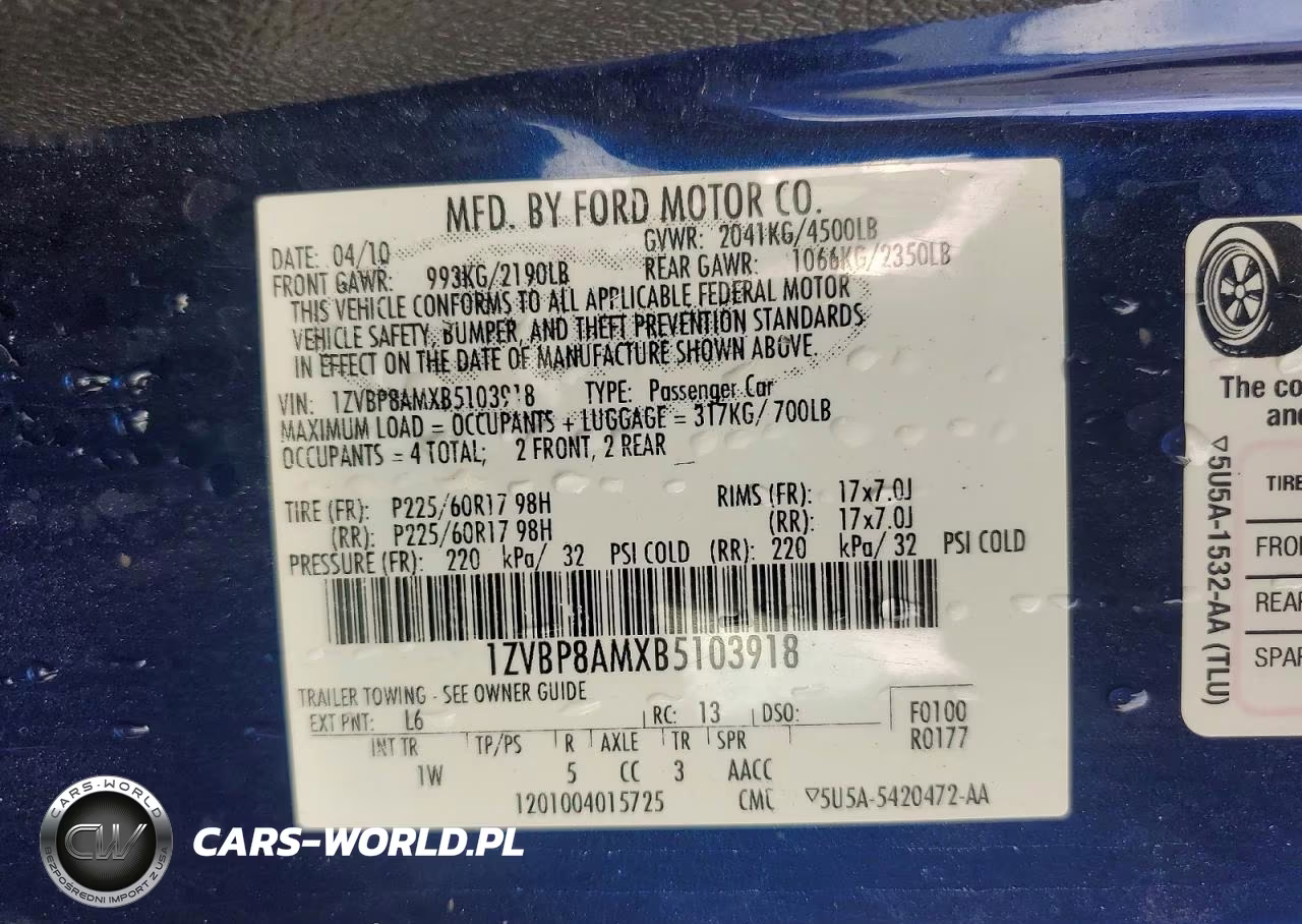 2011 Ford Mustang VIN:1ZVBP8AMXB5103918 - 13