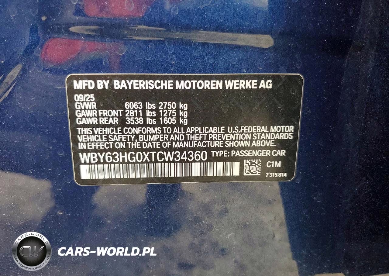 2026 BMW I5 Edrive 40 VIN:WBY63HG0XTCW34360 - 12
