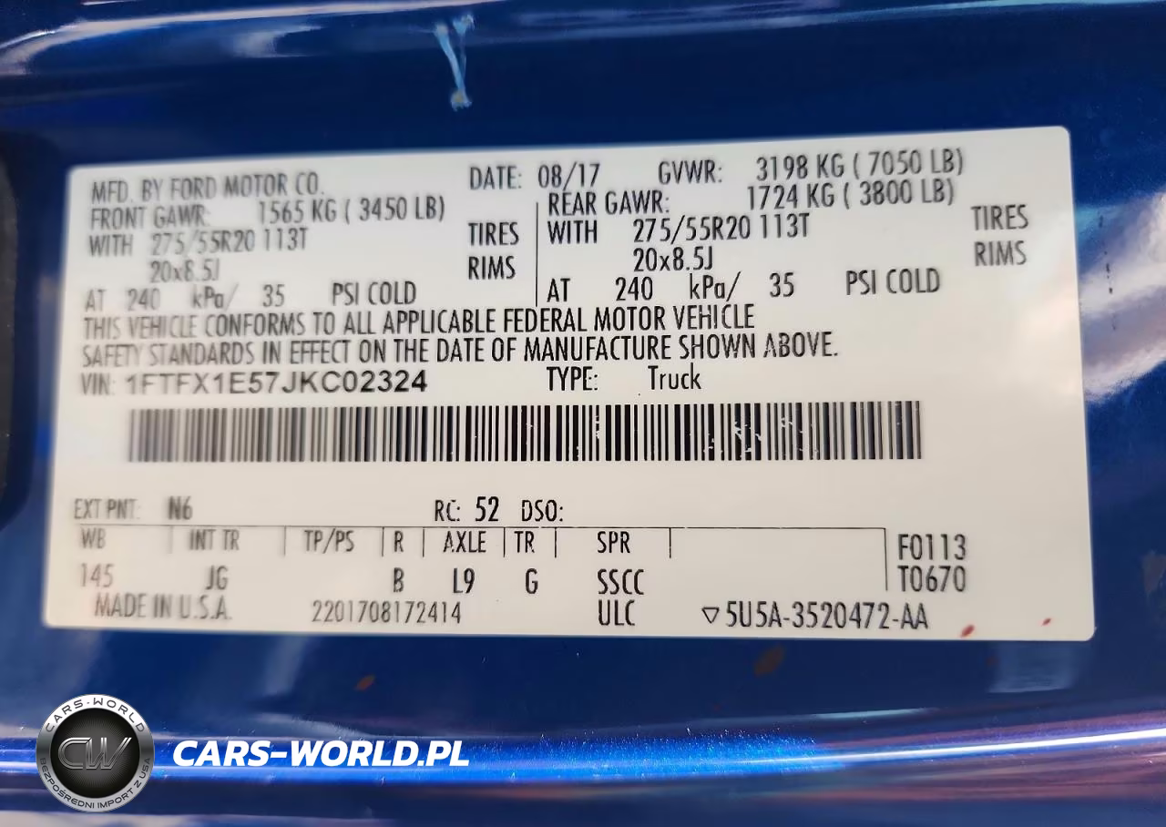 2018 Ford F150 Super Cab VIN:1FTFX1E57JKC02324 - 12
