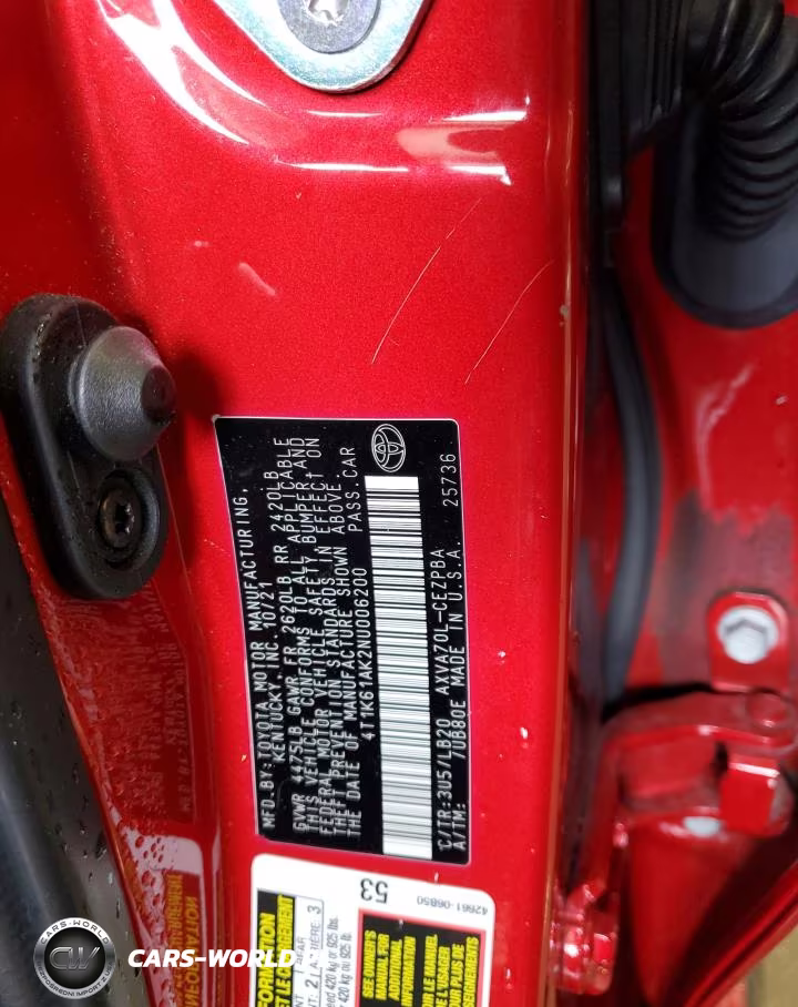2022 Toyota Camry Xse VIN:4T1K61AK2NU006200 - 12