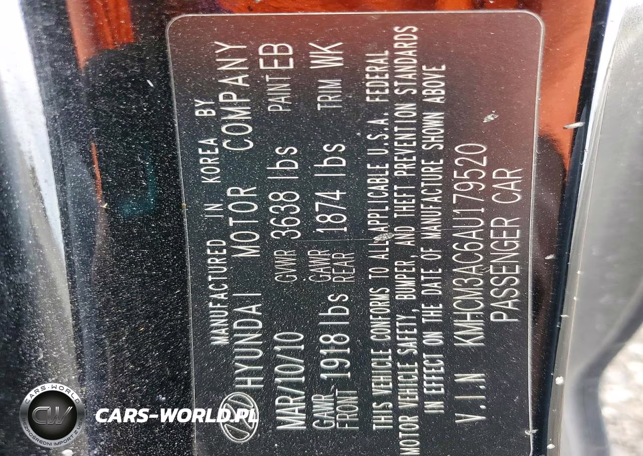 2010 Hyundai Accent Gs VIN:KMHCM3AC6AU179520 - 12