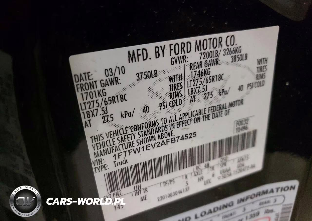 2010 Ford F150 Supercrew VIN:1FTFW1EV2AFB74525 - 13
