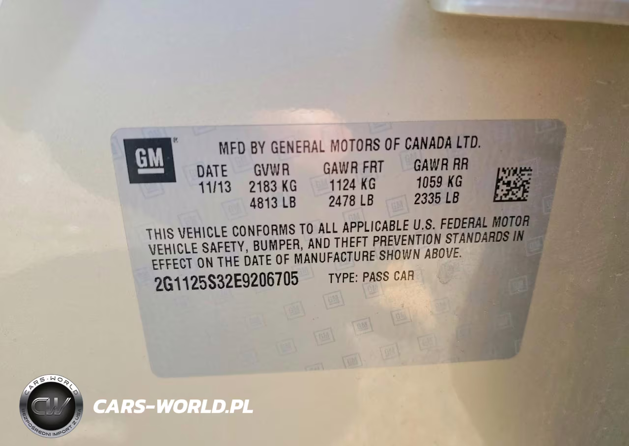 2014 Chevrolet Impala Lt VIN:2G1125S32E9206705 - 12