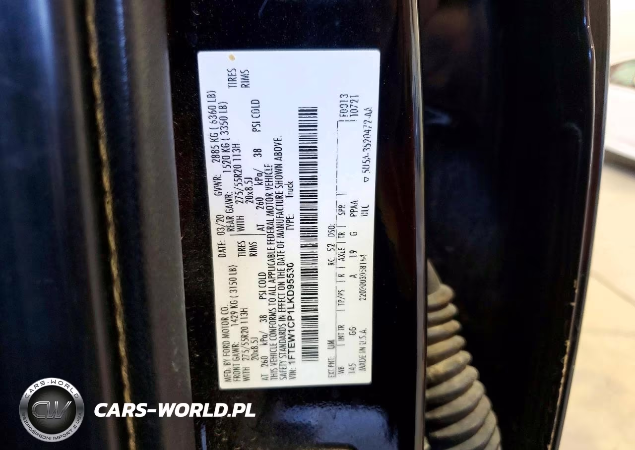 2020 Ford F150 Supercrew VIN:1FTEW1CP1LKD95530 - 13