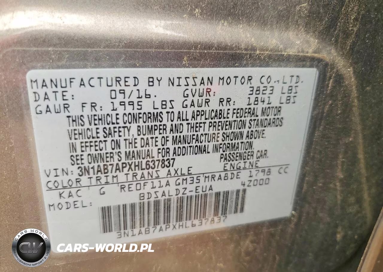 2017 Nissan Sentra Sv VIN:3N1AB7APXHL637837 - 12