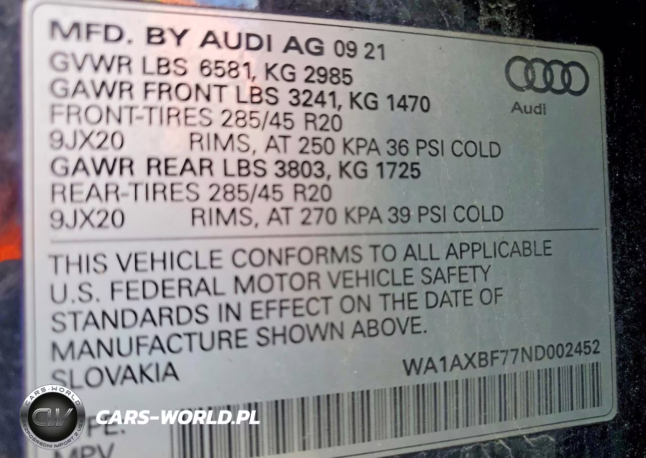 2022 Audi Q7 Premium VIN:WA1AXBF77ND002452 - 13
