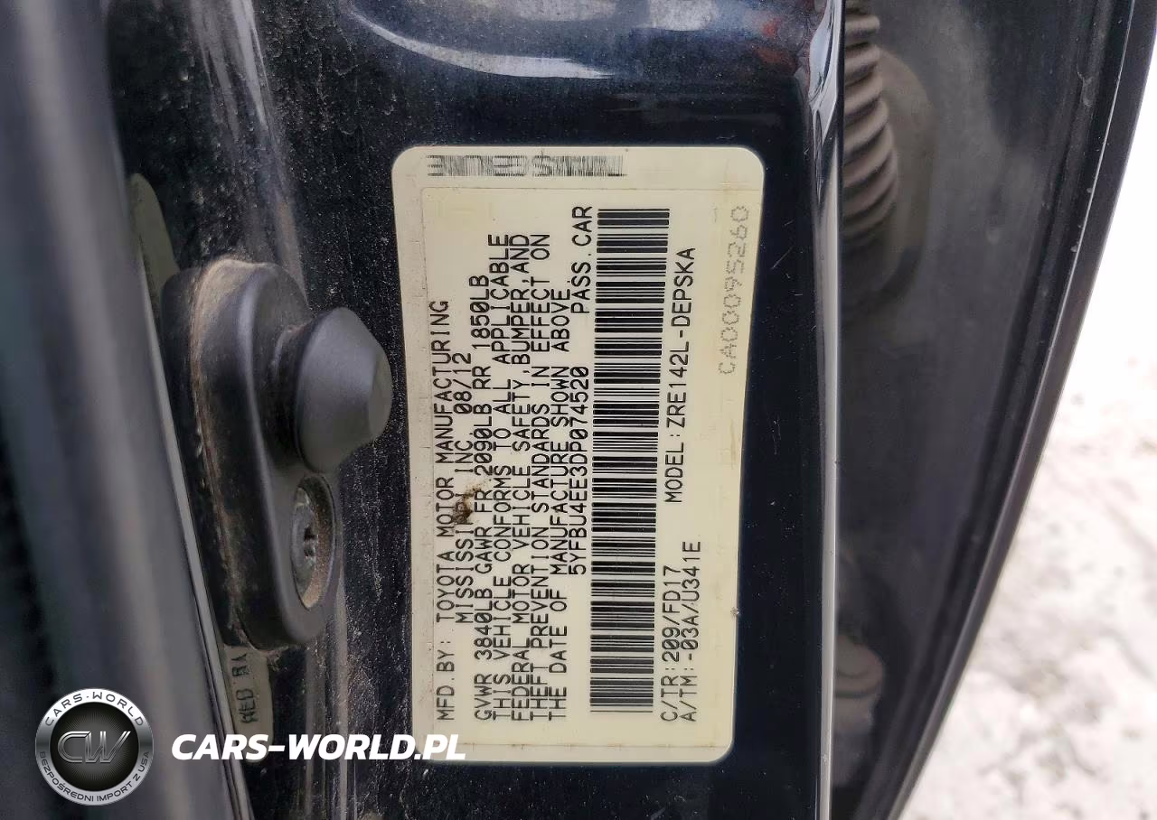2013 Toyota Corolla S VIN:5YFBU4EE3DP074520 - 12